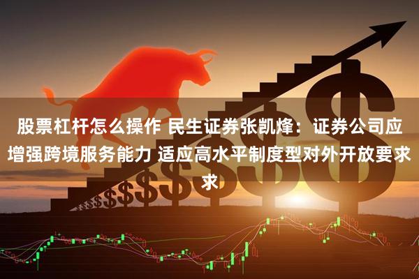 股票杠杆怎么操作 民生证券张凯烽：证券公司应增强跨境服务能力 适应高水平制度型对外开放要求